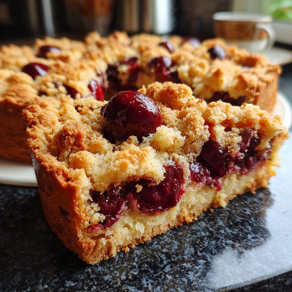 Streuselkuchen Mit Kirschen