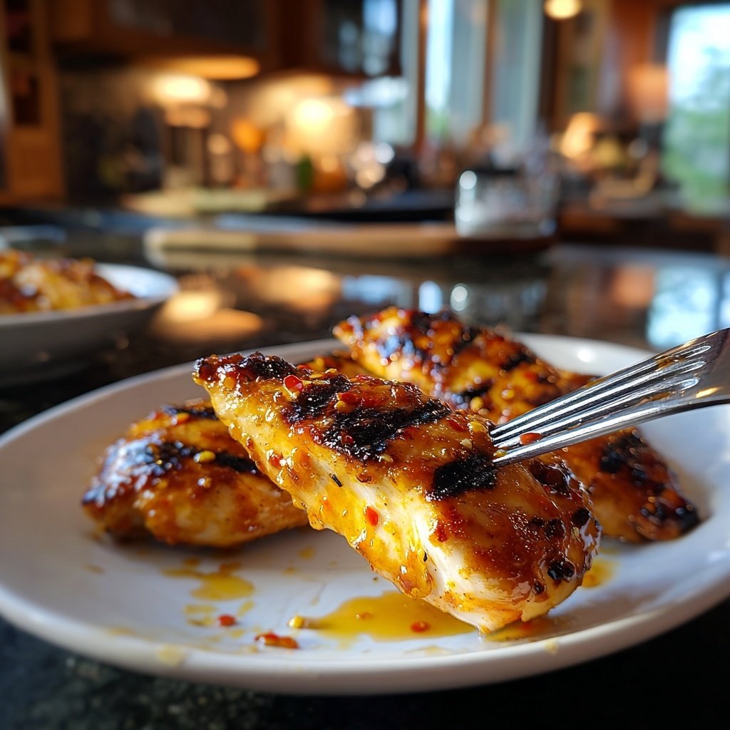 Gegrillte Hähnchenbrust Mit Honig Chili