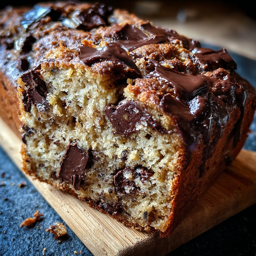 Bananenbrot mit Schokolade