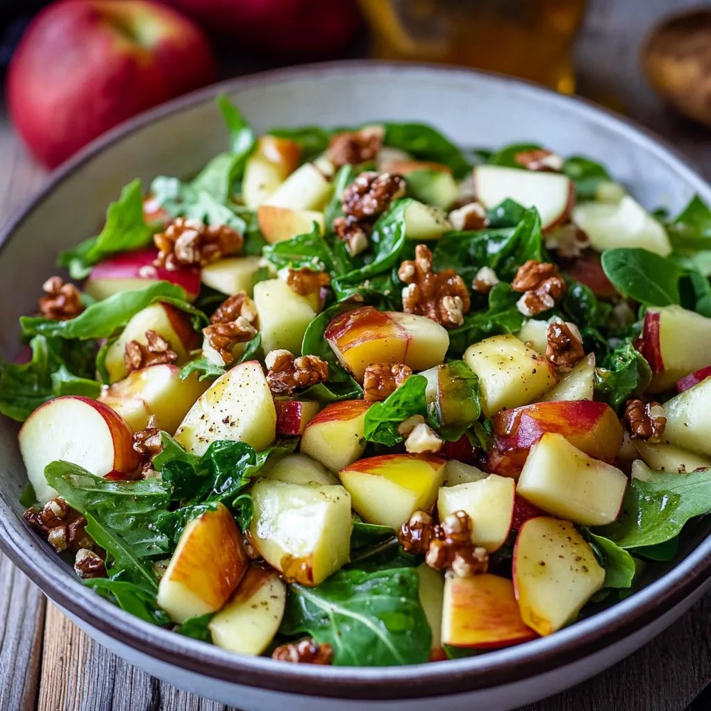 Feldsalat mit Walnüssen & Apfel