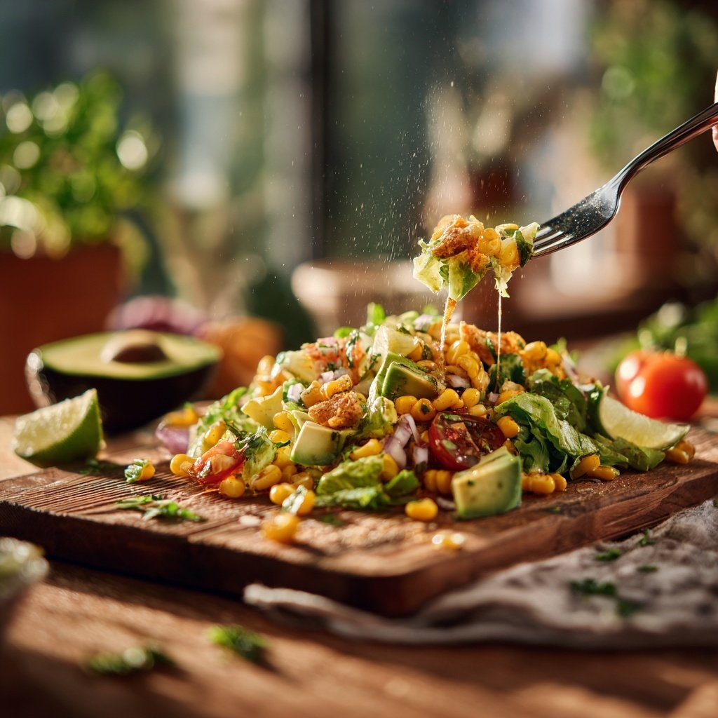 Salat Zum Grillen Mit Avocado Und Mais