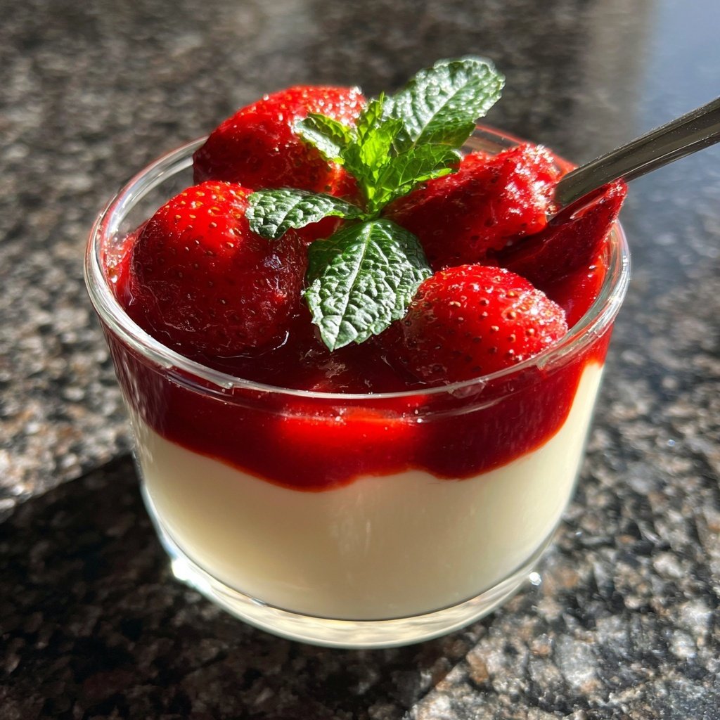 Erdbeer Panna Cotta Im Glas