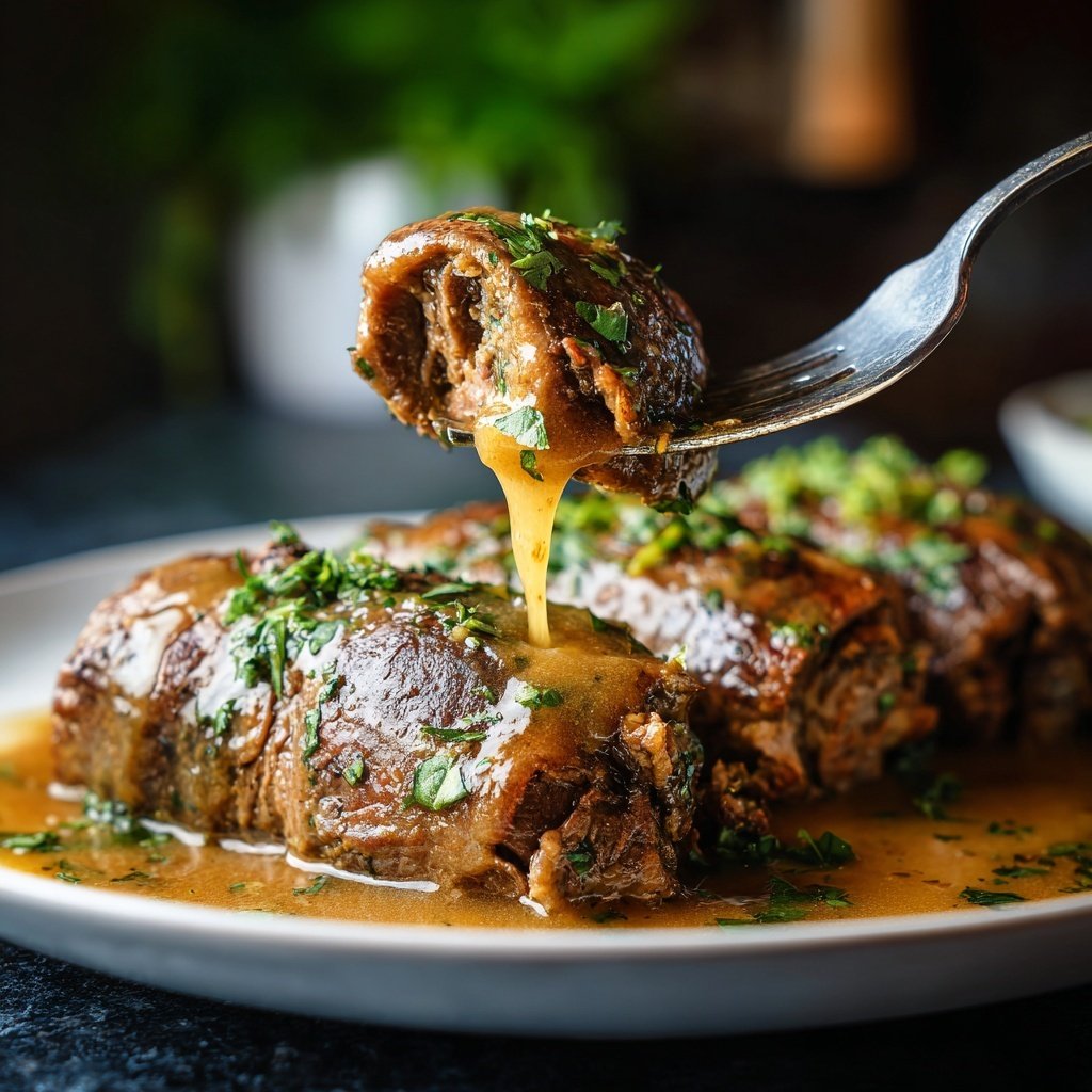 Hausmannskost Rinderrouladen mit Rahmsoße