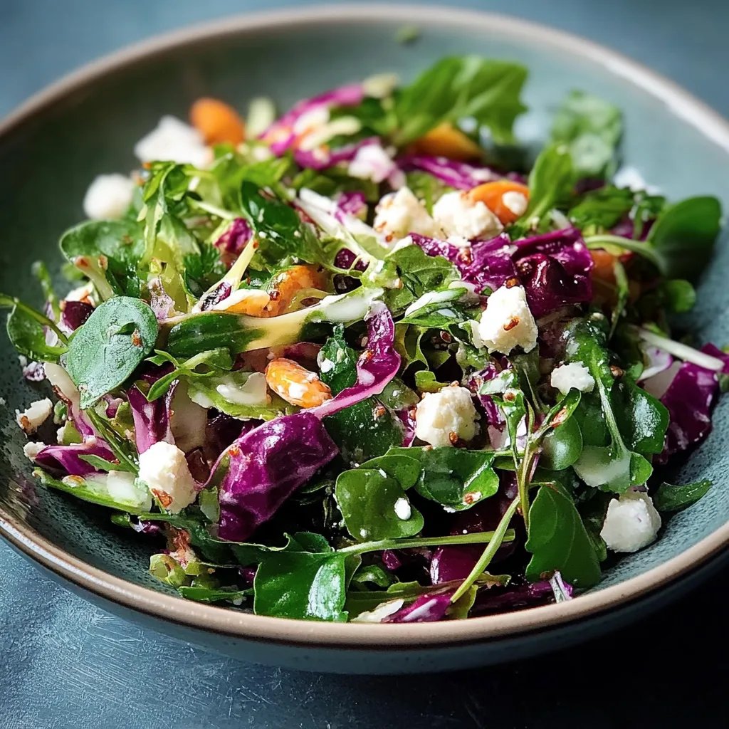 Gemischter Feldsalat mit Himbeeressig - Dressing