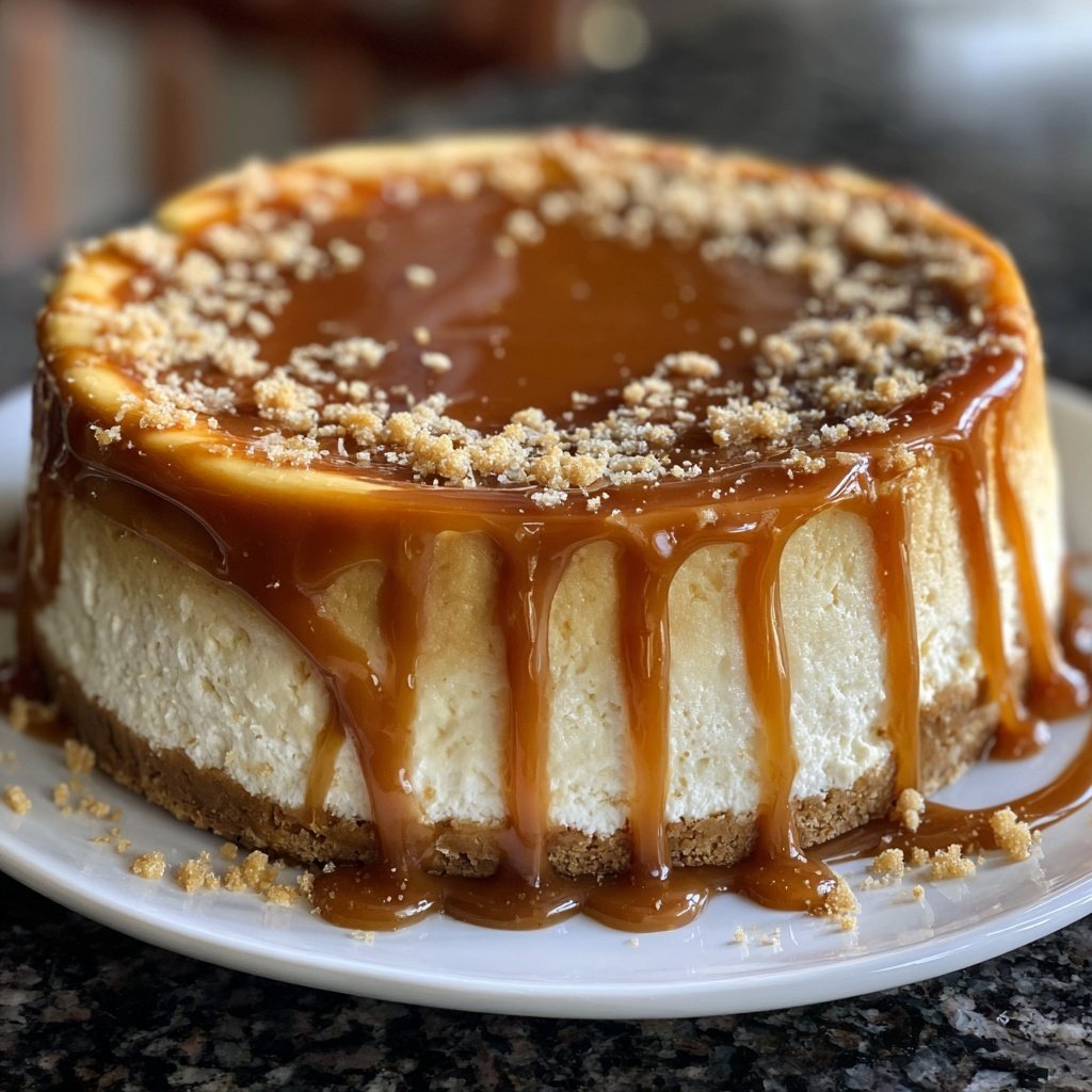Salzkaramell-Käsekuchen – Cremiger Genuss trifft auf salzige Süße
